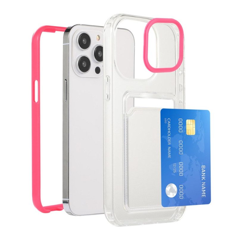 Cover iPhone 14 Portacarte Trasparente