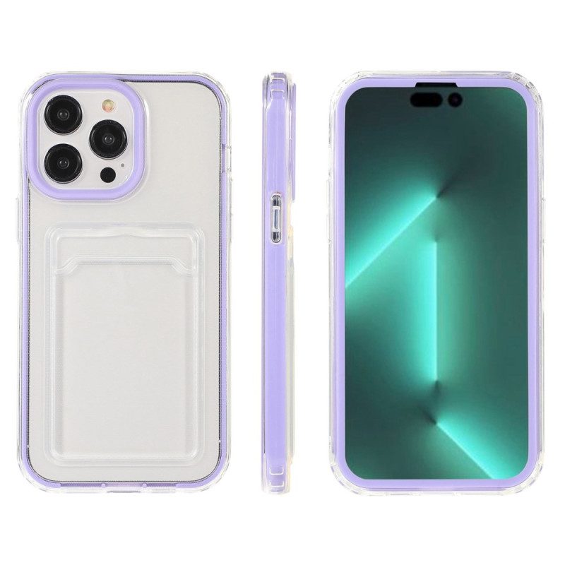 Cover iPhone 14 Portacarte Trasparente