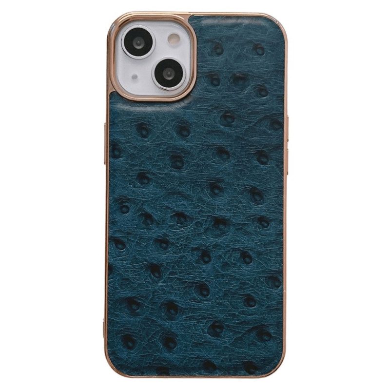 Cover iPhone 14 Vera Pelle Martellata