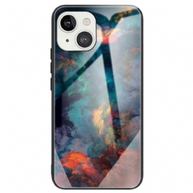 Cover iPhone 14 Vetro Temperato Con Motivo Ad Acquerello