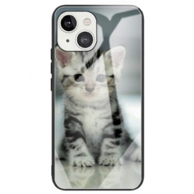 Cover iPhone 14 Vetro Temperato Gattino