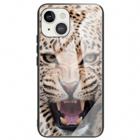 Cover iPhone 14 Vetro Temperato Leopardo