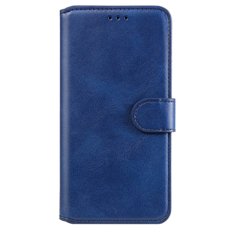 Custodia in pelle iPhone 14 Effetto Pelle Retrò