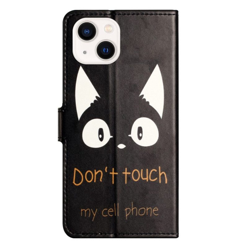 Custodia in pelle iPhone 14 Non Toccare Il Mio Cellulare