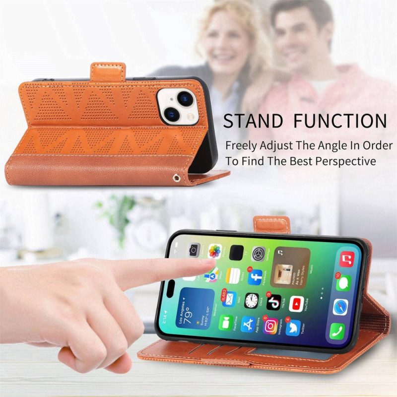 Custodia in pelle iPhone 14 Stile Retrò In Pelle