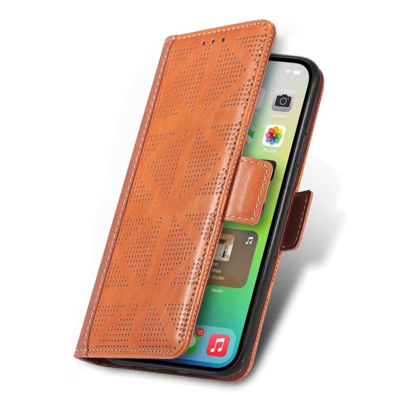 Custodia in pelle iPhone 14 Stile Retrò In Pelle
