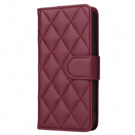 Custodia in pelle iPhone 14 Stile Trapuntato