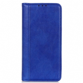 Folio Cover iPhone 14 Custodia in pelle Elegante Pelle Crosta