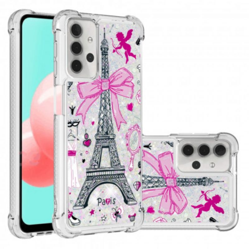 Cover Samsung Galaxy A32 5G Le Paillettes Della Torre Eiffel