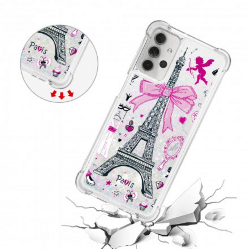 Cover Samsung Galaxy A32 5G Le Paillettes Della Torre Eiffel