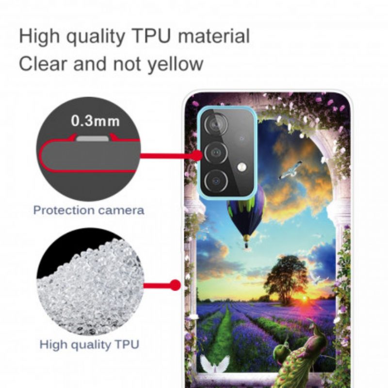 Cover Samsung Galaxy A32 5G Mongolfiera Flessibile
