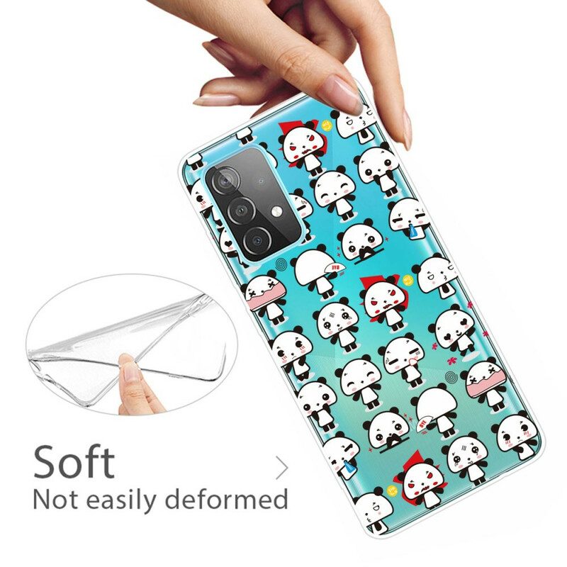Cover Samsung Galaxy A32 5G Panda Divertenti Senza Soluzione Di Continuità