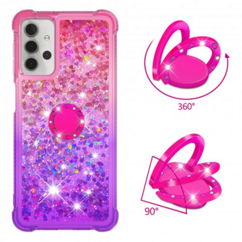Cover Samsung Galaxy A32 5G Staffa Ad Anello Glitterata