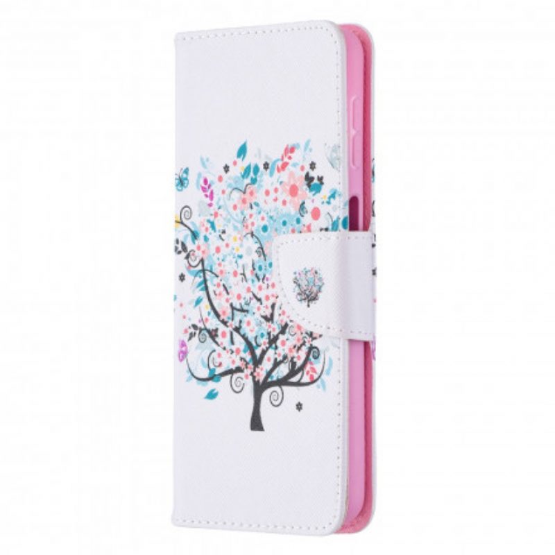 Custodia in pelle Samsung Galaxy A32 5G Albero Fiorito