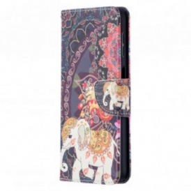 Custodia in pelle Samsung Galaxy A32 5G Elefante Indiano