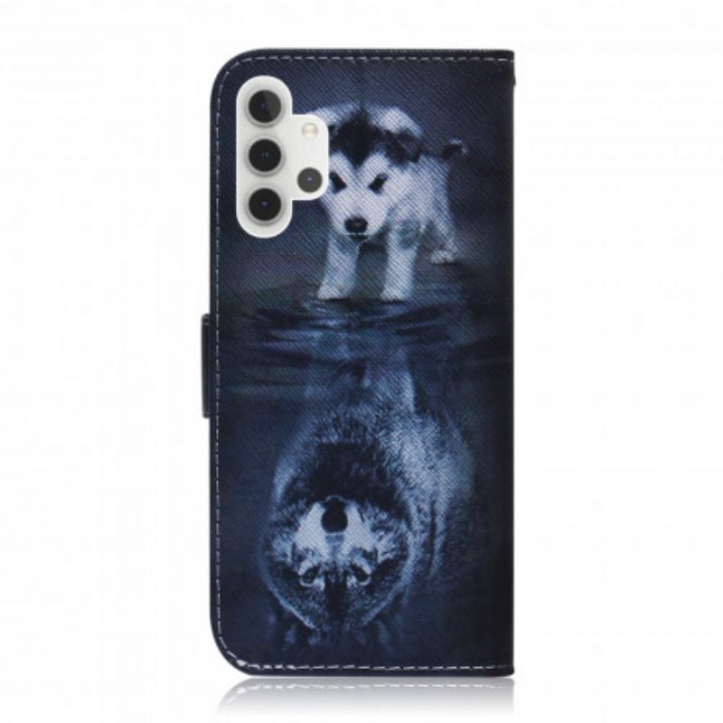 Custodia in pelle Samsung Galaxy A32 5G Ernesto Il Lupo