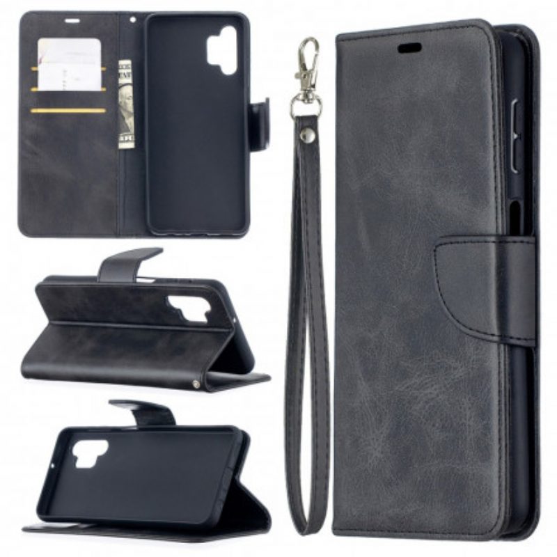 Custodia in pelle Samsung Galaxy A32 5G Folio Cover Lembo Liscio Obliquo