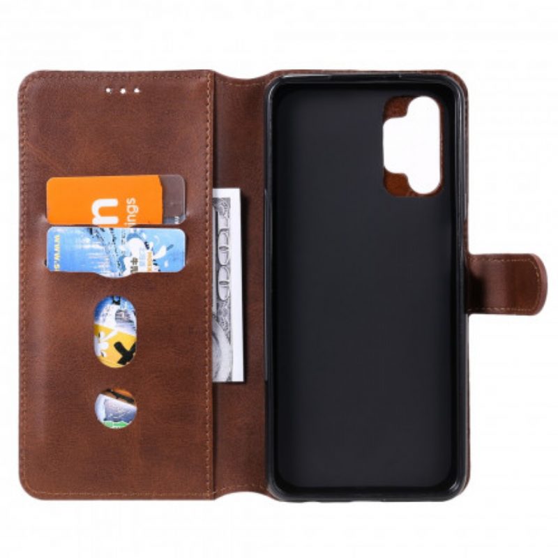Custodia in pelle Samsung Galaxy A32 5G Stile Classico In Pelle