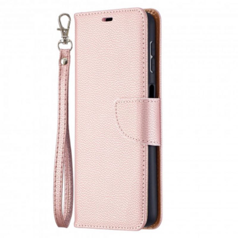 Folio Cover Samsung Galaxy A32 5G Custodia in pelle Litchi Rabat Obliquo