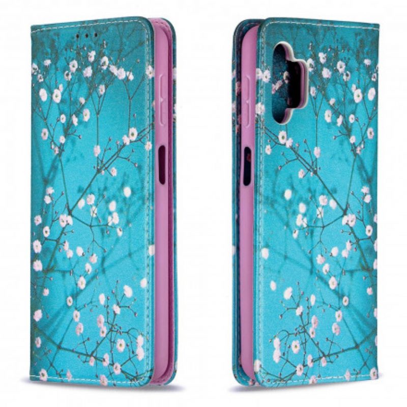 Folio Cover Samsung Galaxy A32 5G Custodia in pelle Rami Fioriti