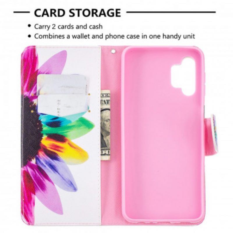 Folio Cover Samsung Galaxy A32 5G Fiore Dell'acquerello