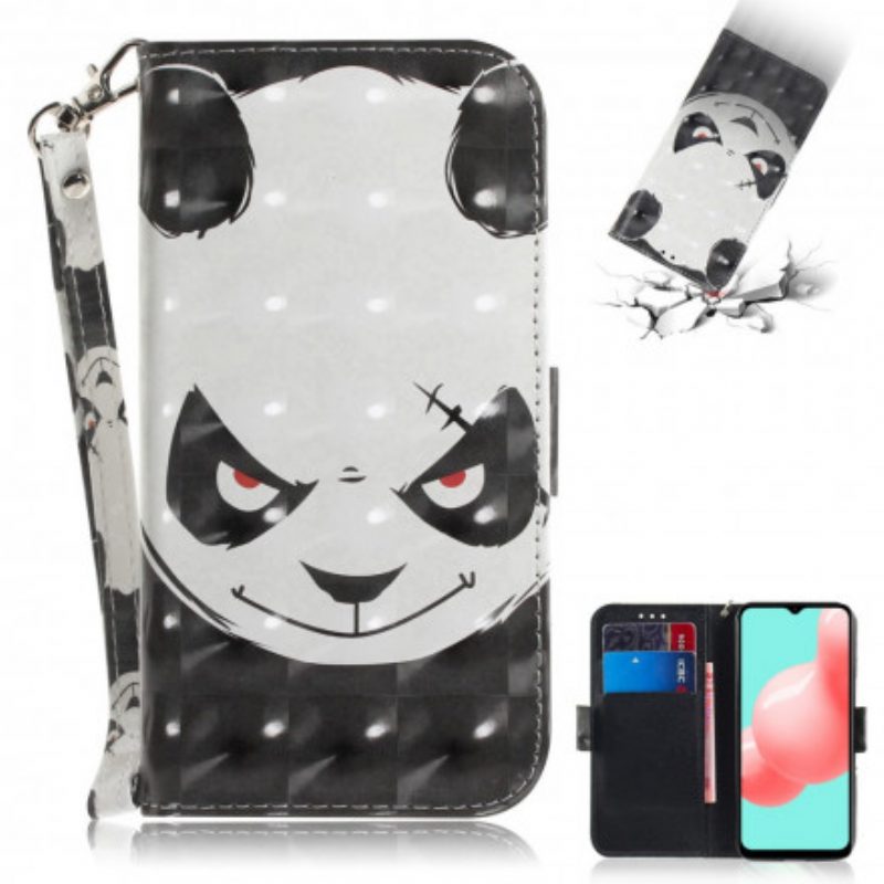 Folio Cover Samsung Galaxy A32 5G Panda Arrabbiato Con Cordino
