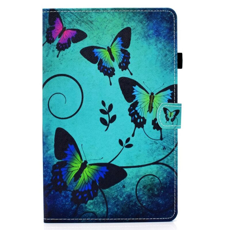 Custodia A Portafoglio Samsung Galaxy Tab S8 / Tab S7 Farfalle Uniche