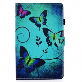 Custodia A Portafoglio Samsung Galaxy Tab S8 / Tab S7 Farfalle Uniche