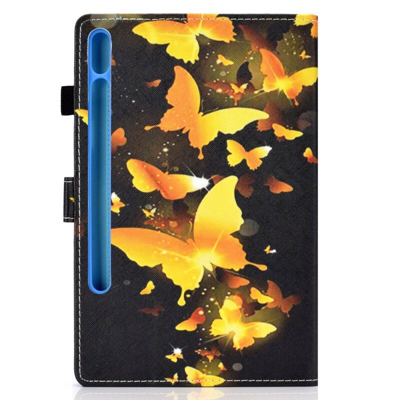 Custodia A Portafoglio Samsung Galaxy Tab S8 / Tab S7 Farfalle Uniche