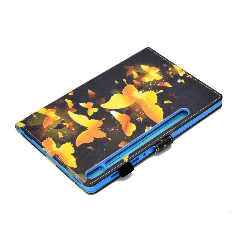 Custodia A Portafoglio Samsung Galaxy Tab S8 / Tab S7 Farfalle Uniche