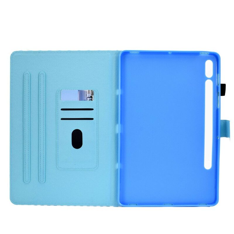 Custodia in pelle Samsung Galaxy Tab S8 / Tab S7 Albero Dell'acquerello