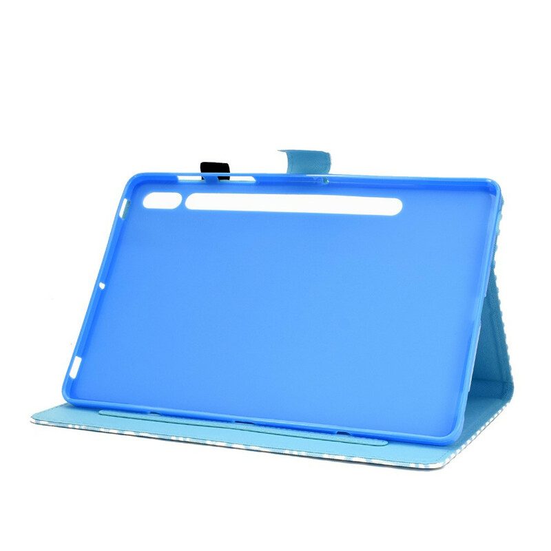 Custodia in pelle Samsung Galaxy Tab S8 / Tab S7 Albero Dell'acquerello