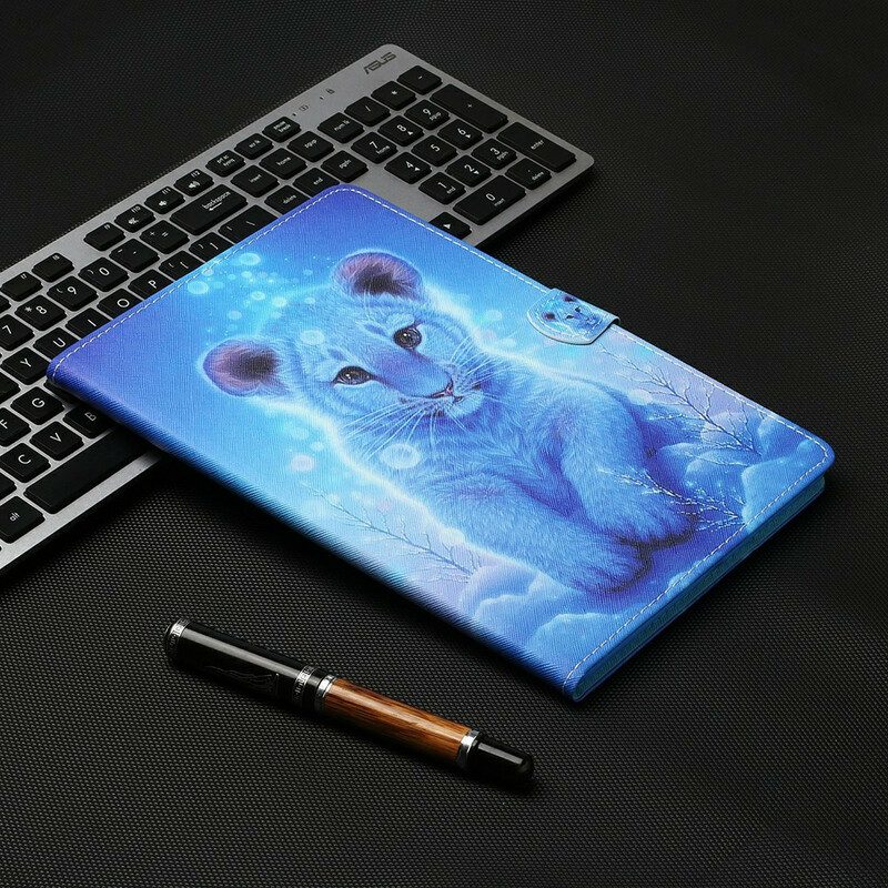Custodia in pelle Samsung Galaxy Tab S8 / Tab S7 Cucciolo Di Tigre
