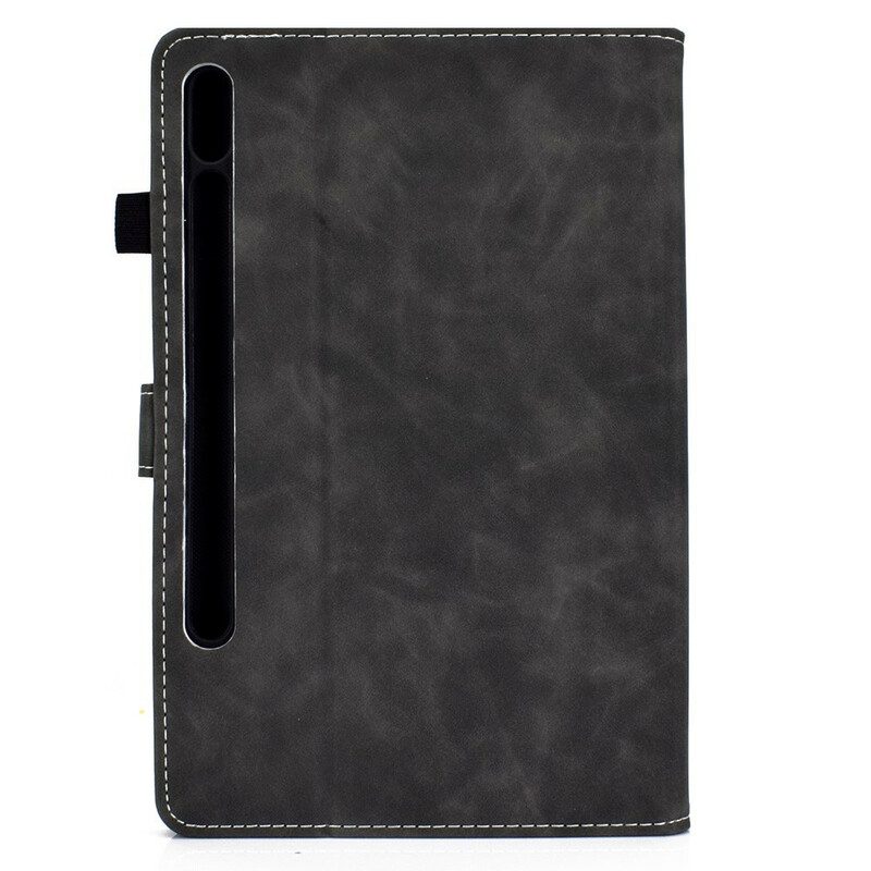 Custodia in pelle Samsung Galaxy Tab S8 / Tab S7 Effetto Pelle Dal Design Vintage
