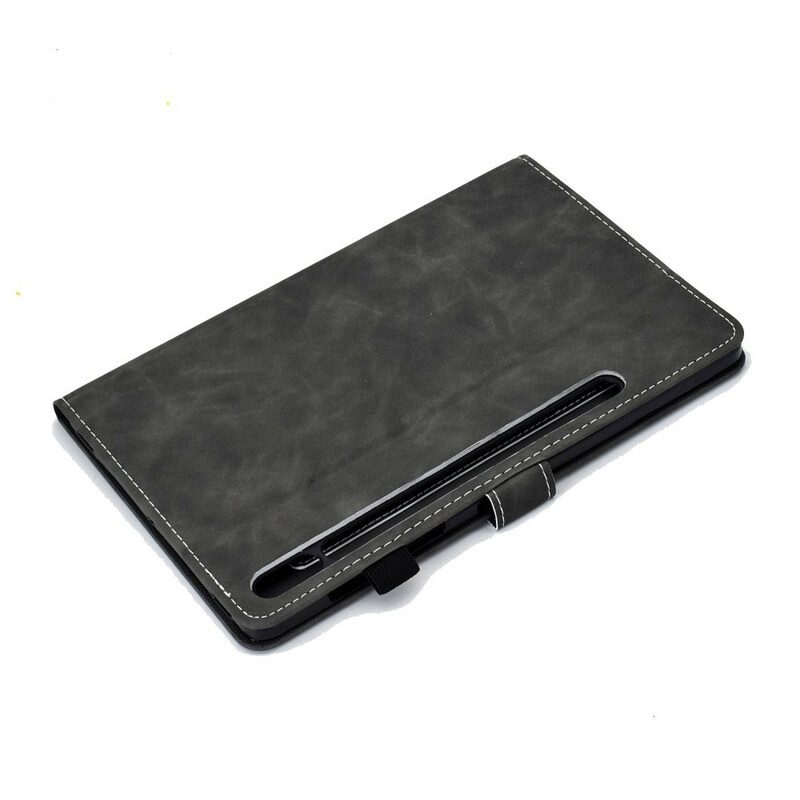 Custodia in pelle Samsung Galaxy Tab S8 / Tab S7 Effetto Pelle Dal Design Vintage
