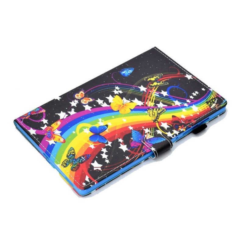 Custodia in pelle Samsung Galaxy Tab S8 / Tab S7 Farfalle Farfalle