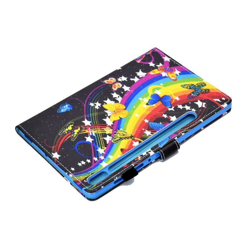 Custodia in pelle Samsung Galaxy Tab S8 / Tab S7 Farfalle Farfalle