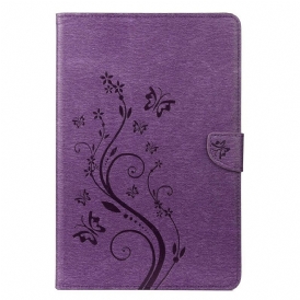 Custodia in pelle Samsung Galaxy Tab S8 / Tab S7 Farfalle Floreali