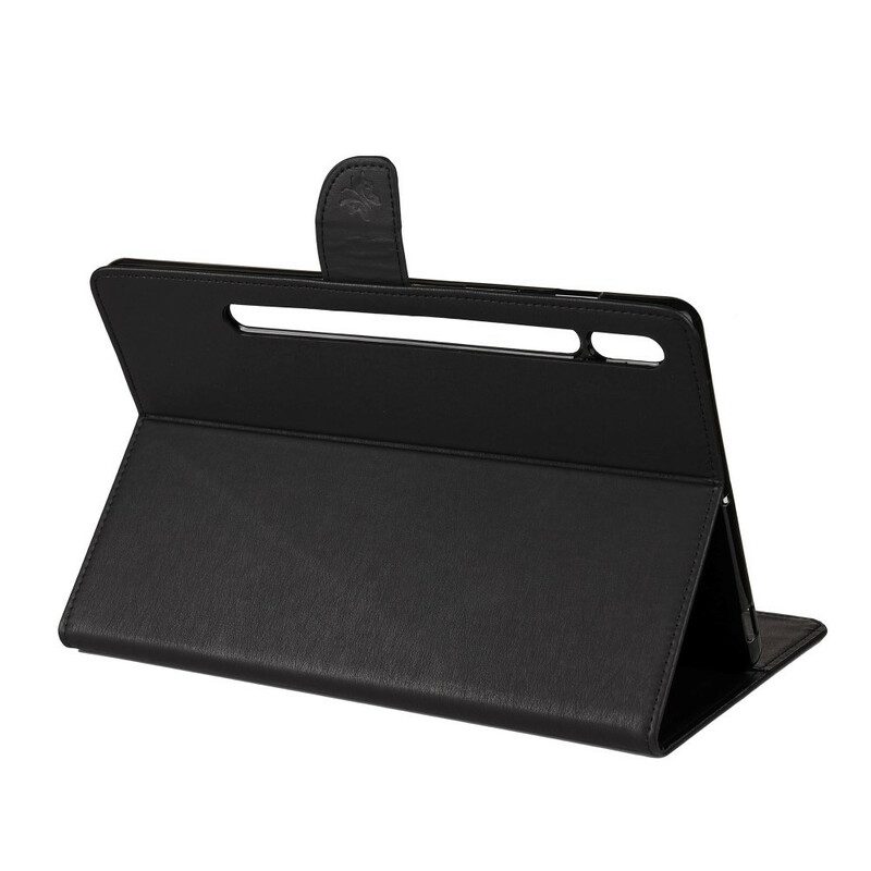 Custodia in pelle Samsung Galaxy Tab S8 / Tab S7 Farfalle Floreali