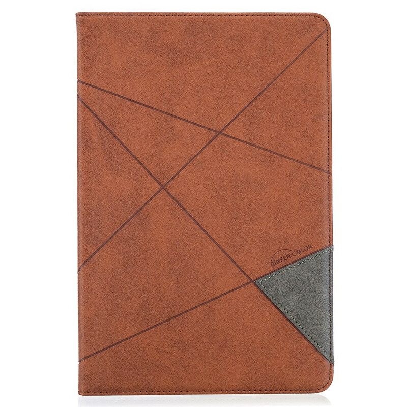 Custodia in pelle Samsung Galaxy Tab S8 / Tab S7 Geometria