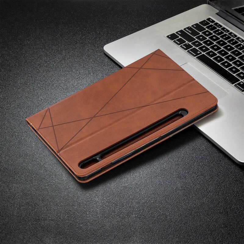 Custodia in pelle Samsung Galaxy Tab S8 / Tab S7 Geometria