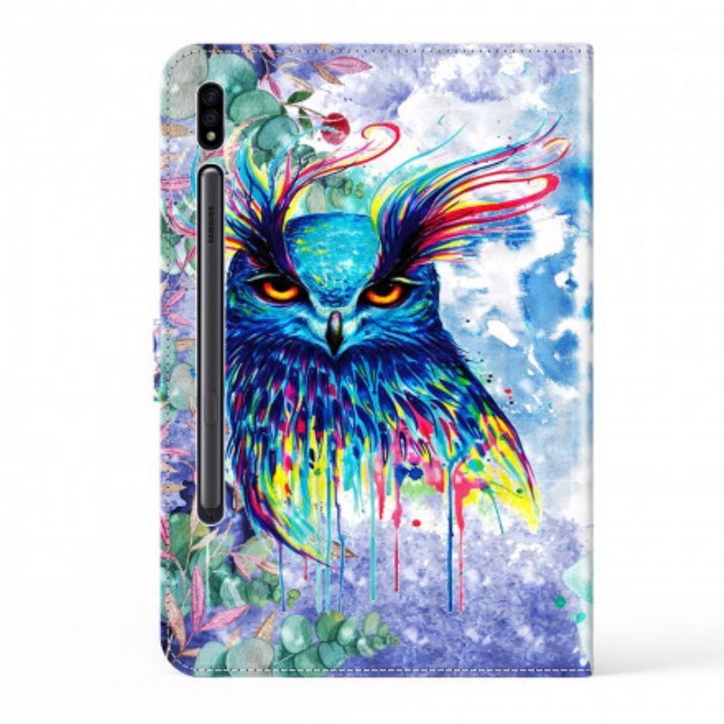 Custodia in pelle Samsung Galaxy Tab S8 / Tab S7 Gufo In Ecopelle