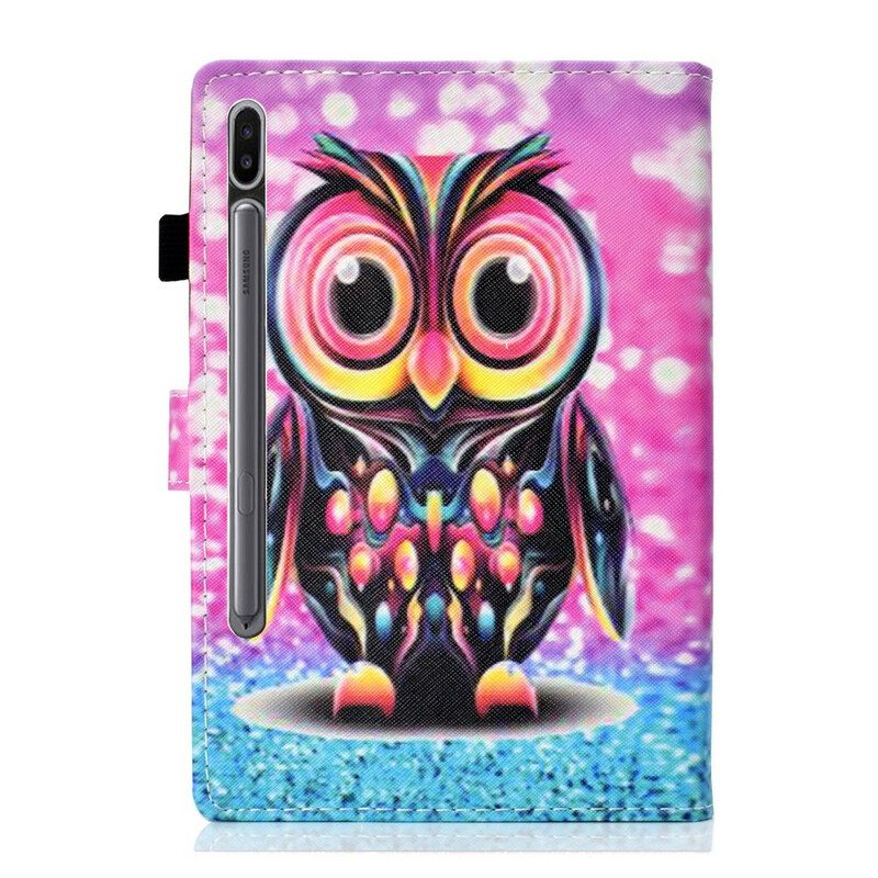 Custodia in pelle Samsung Galaxy Tab S8 / Tab S7 Gufo Scoppiato