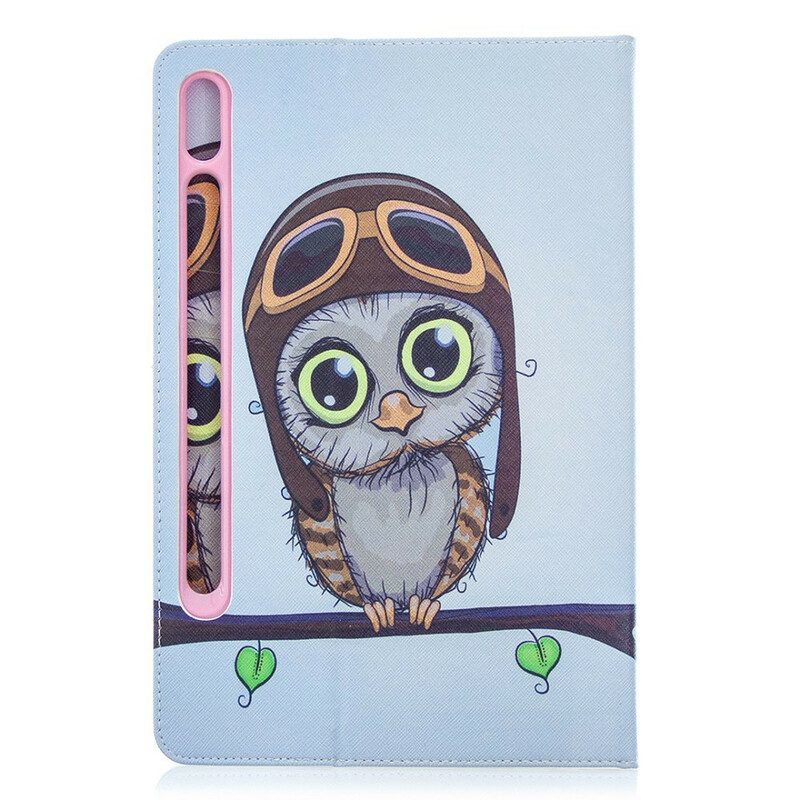 Custodia in pelle Samsung Galaxy Tab S8 / Tab S7 Gufo In Viaggio