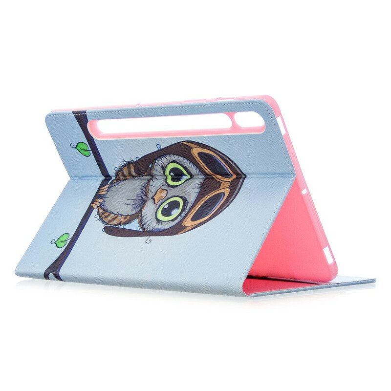 Custodia in pelle Samsung Galaxy Tab S8 / Tab S7 Gufo In Viaggio