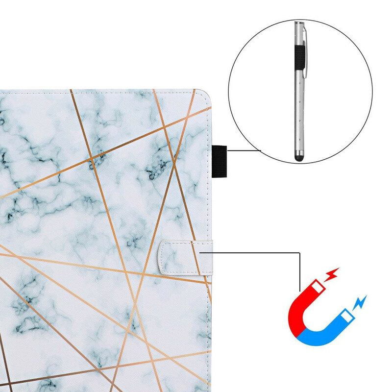 Custodia in pelle Samsung Galaxy Tab S8 / Tab S7 Marmo
