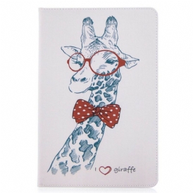 Custodia in pelle Samsung Galaxy Tab S8 / Tab S7 Modello Di Stampa Giraffa