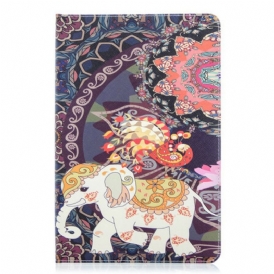 Custodia in pelle Samsung Galaxy Tab S8 / Tab S7 Motivo Con Stampa Elefante