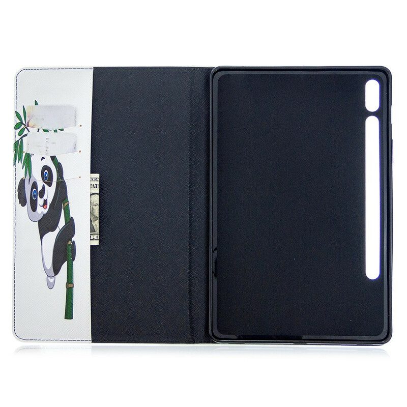 Custodia in pelle Samsung Galaxy Tab S8 / Tab S7 Motivo Con Stampa Panda