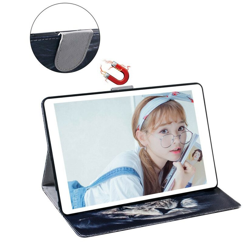 Custodia in pelle Samsung Galaxy Tab S8 / Tab S7 Testa Di Leone